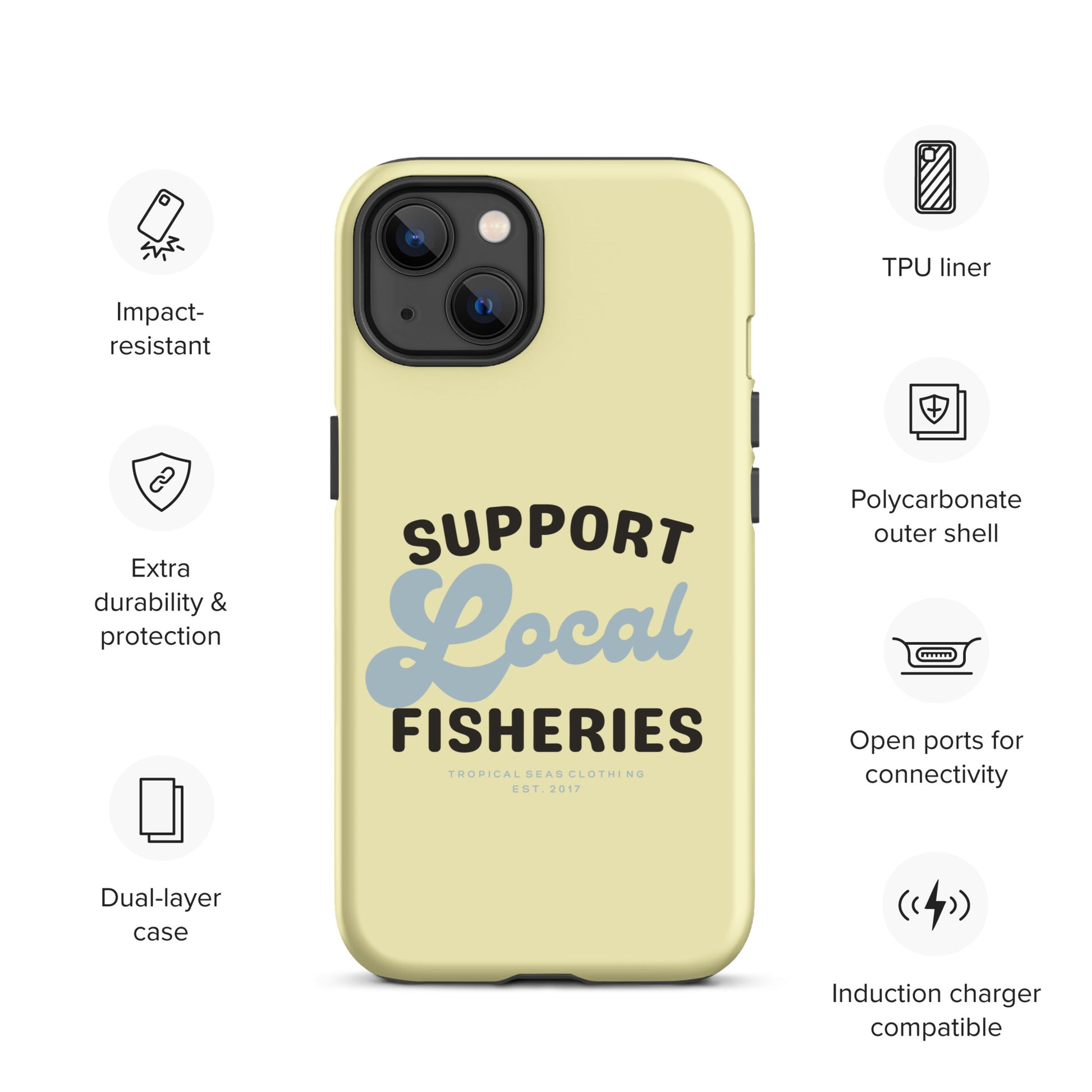 Local Fisheries Tough Case for iPhone® - Tropical Seas Clothing 