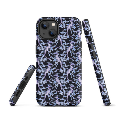 Purple Sea Dragons at Night Tough Case for iPhone® - Sustainable Mobile Phone Cases from Tropical Seas Clothing 