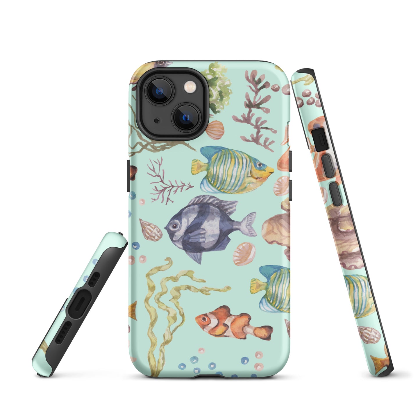 Salty Turquoise Reef Tough Case for iPhone® - Sustainable Mobile Phone Cases from Tropical Seas Clothing 