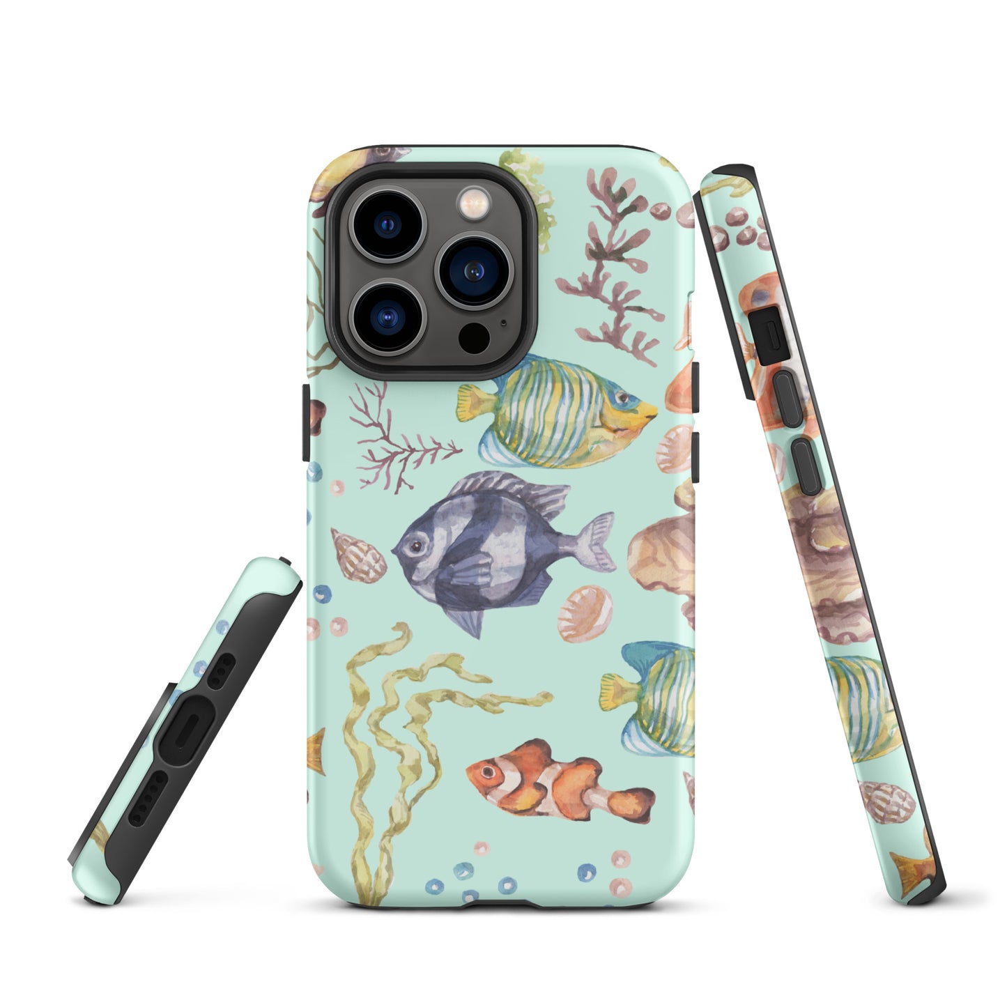 Salty Turquoise Reef Tough Case for iPhone® - Sustainable Mobile Phone Cases from Tropical Seas Clothing 