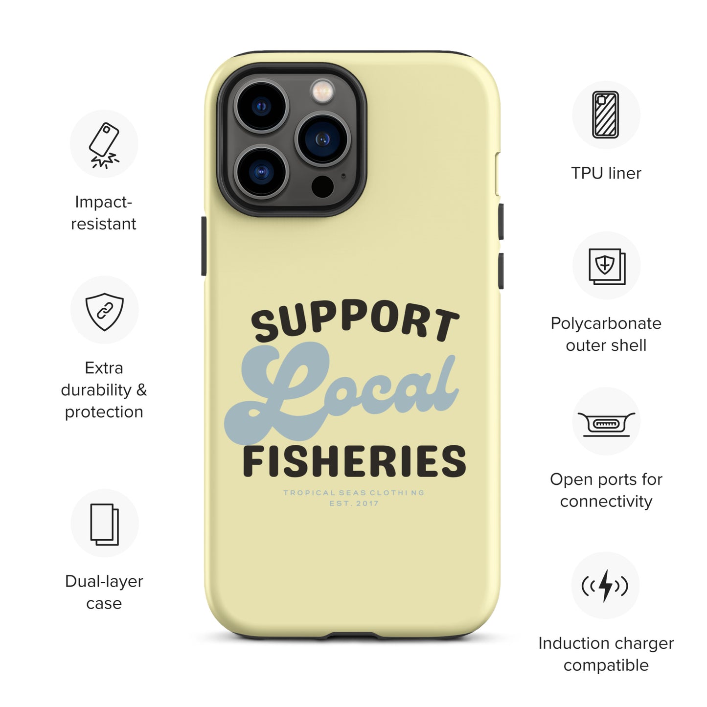 Local Fisheries Tough Case for iPhone® - Tropical Seas Clothing 