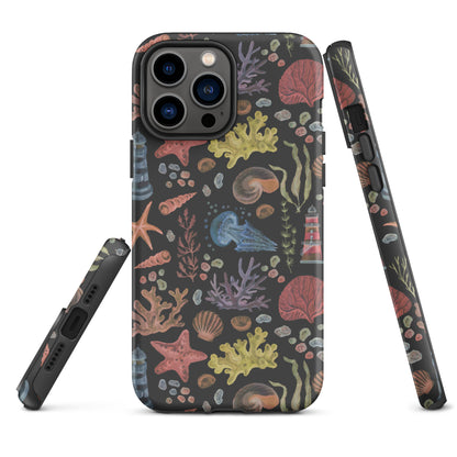 Nautical Tropic Reef Pattern Tough Case for iPhone® - Sustainable Mobile Phone Cases from Tropical Seas Clothing 