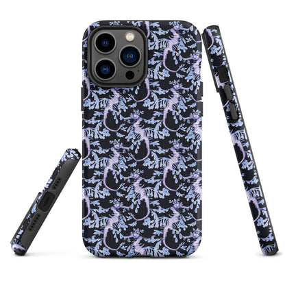 Purple Sea Dragons at Night Tough Case for iPhone® - Sustainable Mobile Phone Cases from Tropical Seas Clothing 