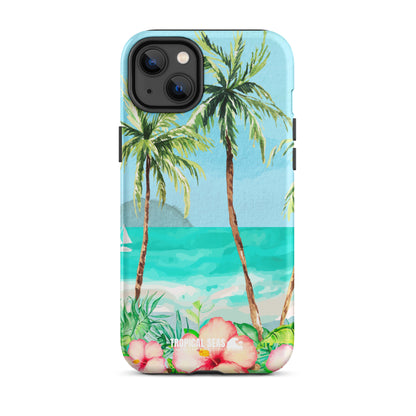 Tropical Dawn Tough Case for iPhone® - Sustainable Mobile Phone Cases from Tropical Seas Clothing 