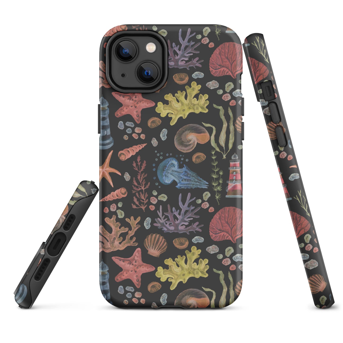 Nautical Tropic Reef Pattern Tough Case for iPhone® - Sustainable Mobile Phone Cases from Tropical Seas Clothing 