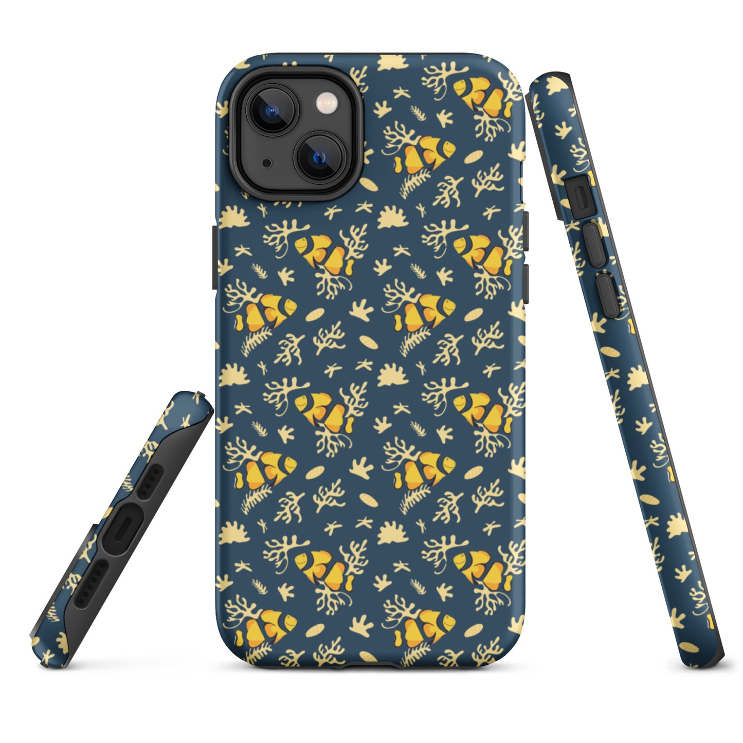 Deep Blue Clownfish Reef Tough Case for iPhone® - Sustainable Mobile Phone Cases from Tropical Seas Clothing 