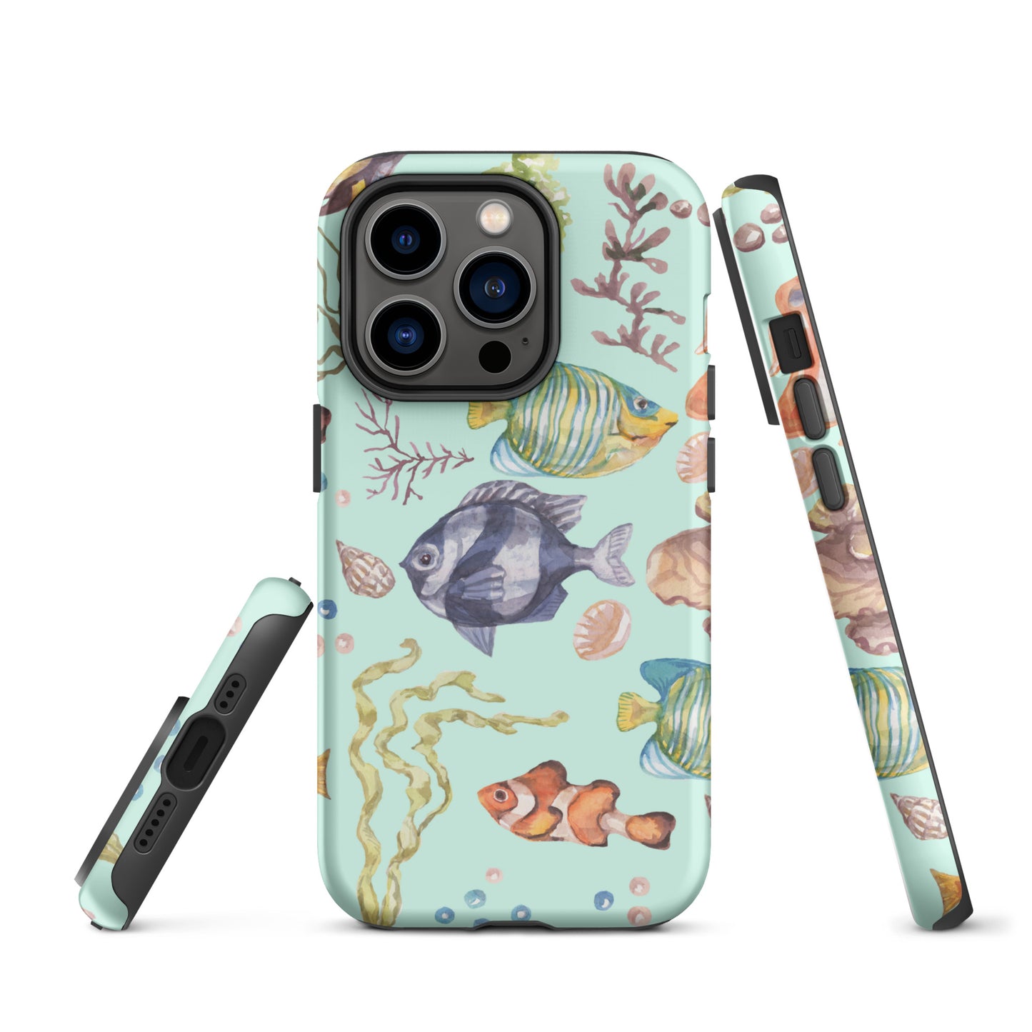 Salty Turquoise Reef Tough Case for iPhone® - Sustainable Mobile Phone Cases from Tropical Seas Clothing 