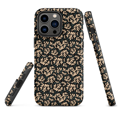 Nautical Black Coral Reef Tough Case for iPhone® - Sustainable Mobile Phone Cases from Tropical Seas Clothing 