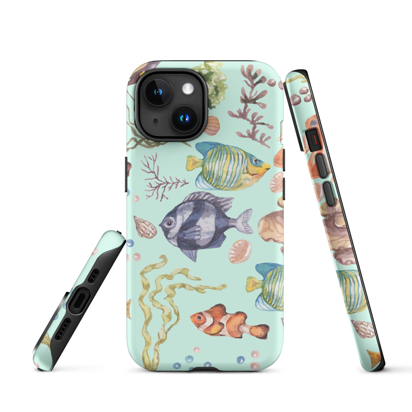 Salty Turquoise Reef Tough Case for iPhone® - Sustainable Mobile Phone Cases from Tropical Seas Clothing 