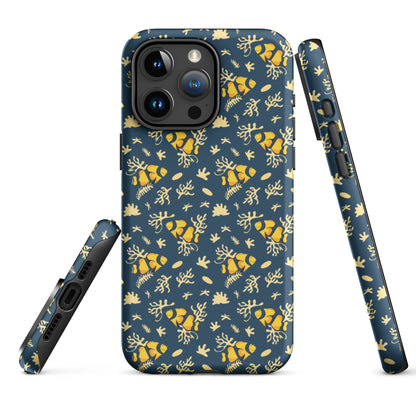 Deep Blue Clownfish Reef Tough Case for iPhone® - Sustainable Mobile Phone Cases from Tropical Seas Clothing 