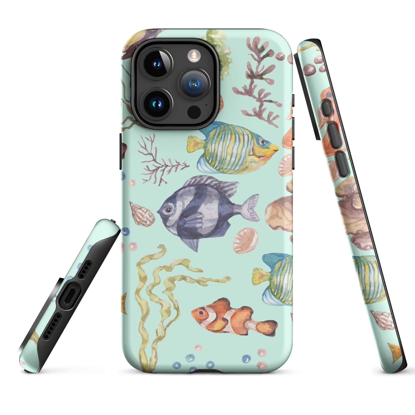 Salty Turquoise Reef Tough Case for iPhone® - Sustainable Mobile Phone Cases from Tropical Seas Clothing 