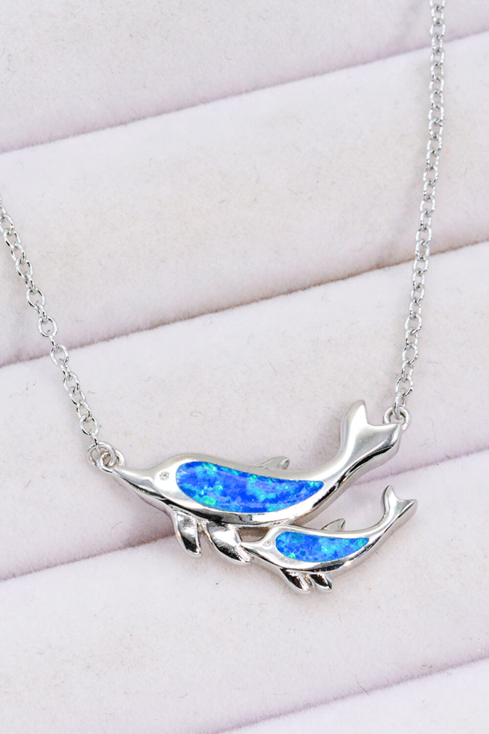 Opal Dolphin Chain-Link Necklace - Tropical Seas Clothing 