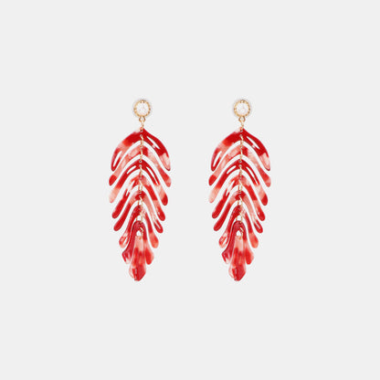Leaf Shape Dangle Earrings - Tropical Seas Clothing 