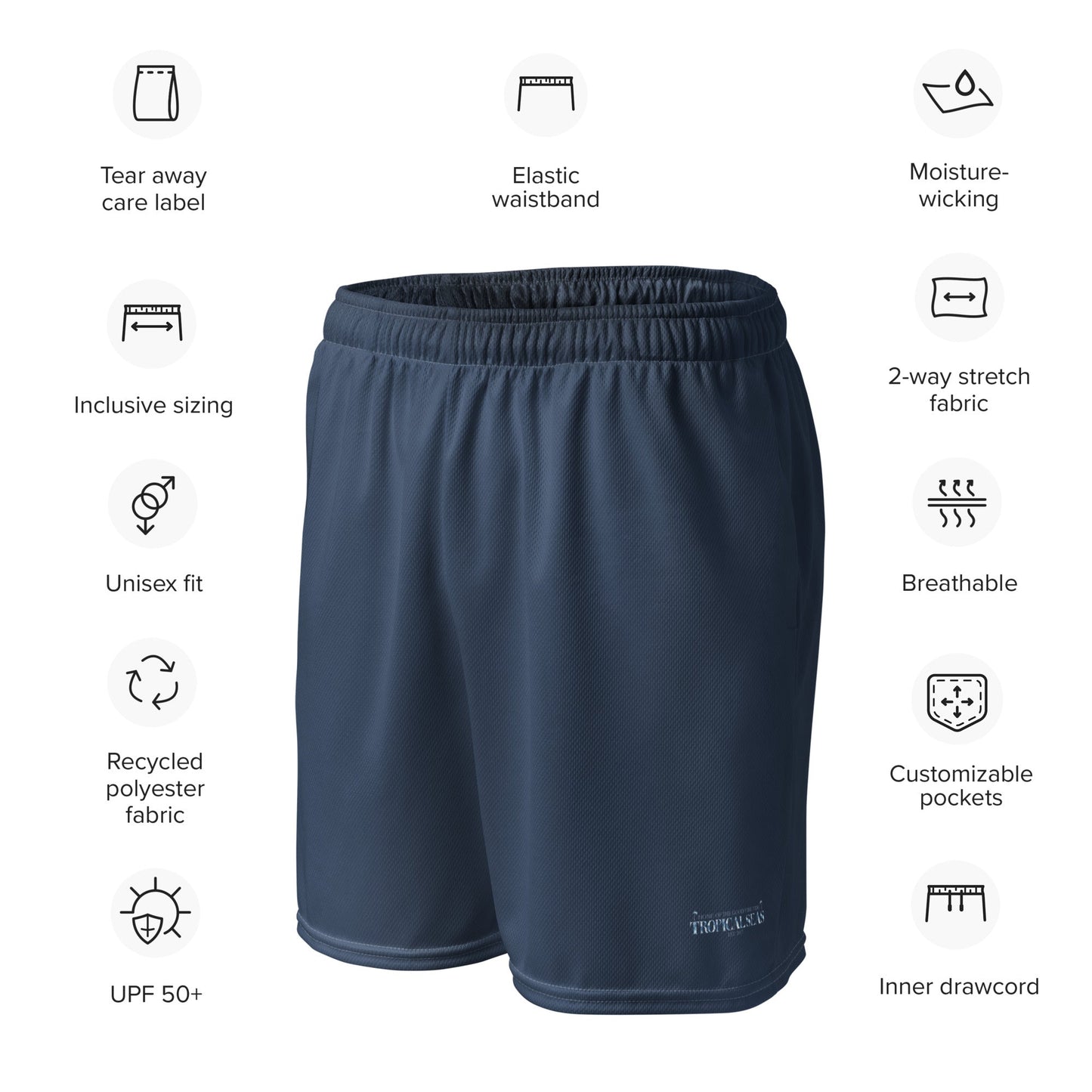 Secret Island Athletic Mesh Shorts - Tropical Seas Clothing 
