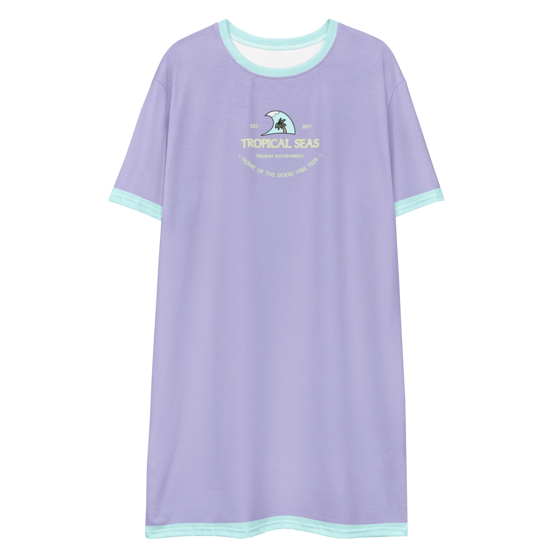Women's Tropical Seas T-shirt dress - Tropical Seas Clothing 