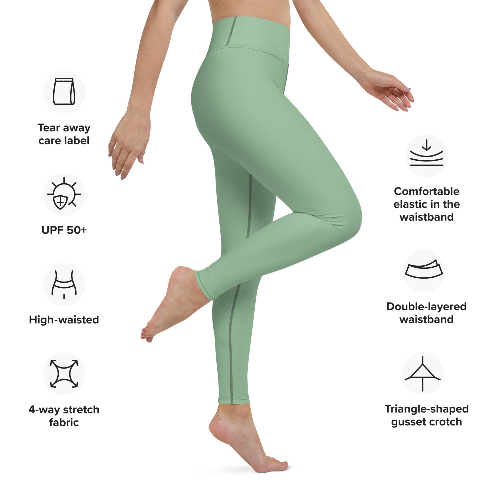 Women's Tropical Dark Sea's Yoga Leggings - Tropical Seas Clothing 