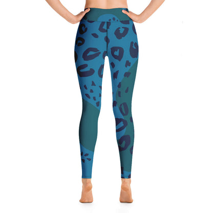 Women's Tropical Leopard Shark Yoga Leggings - Tropical Seas Clothing 