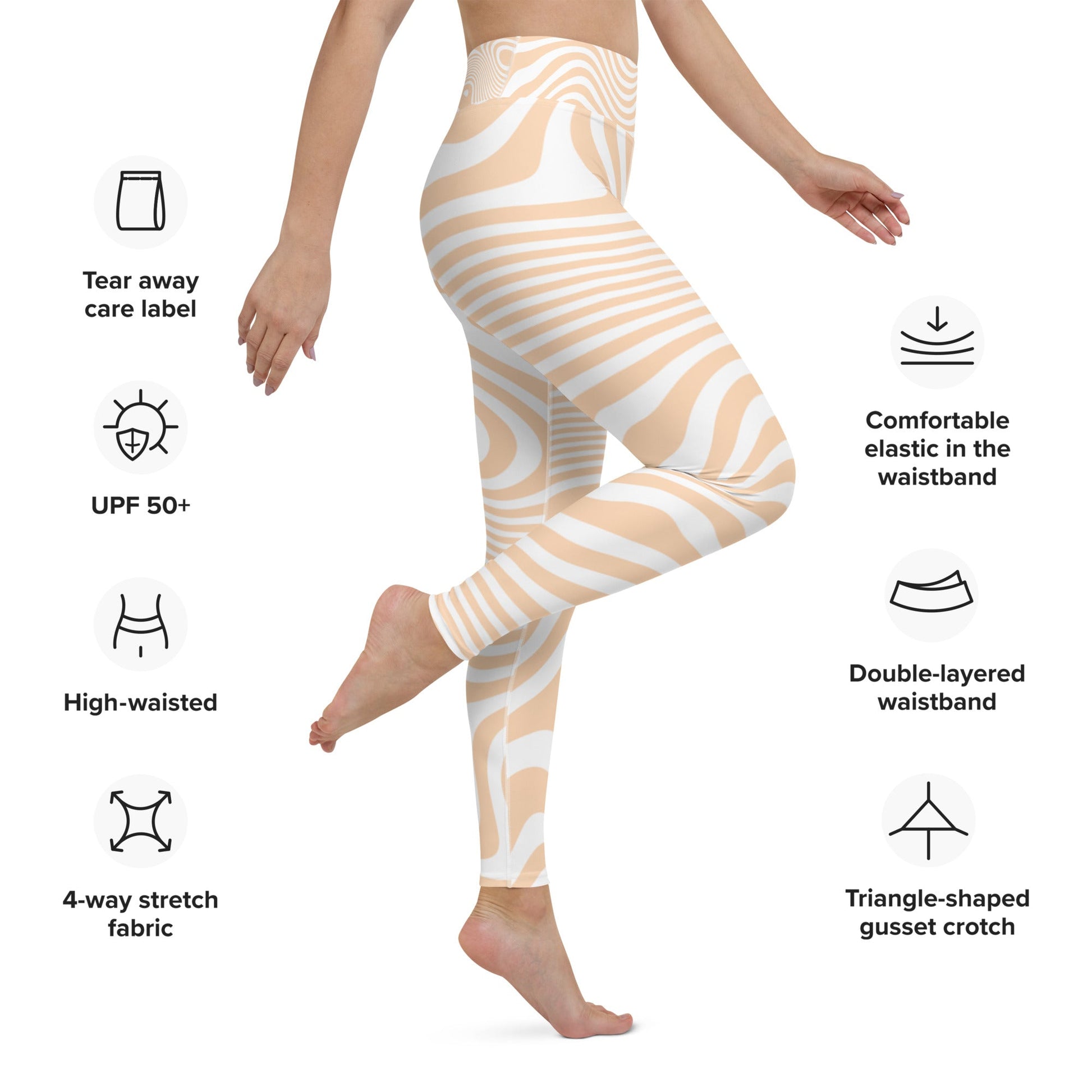 Women's Tropical Sandbar Yoga Leggings - Tropical Seas Clothing 