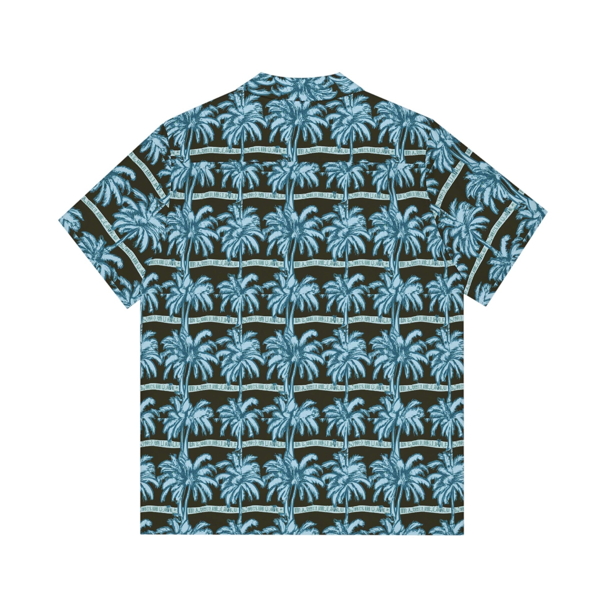Men's Blue Palms Hawaiian Shirt - Tropical Seas Clothing 
