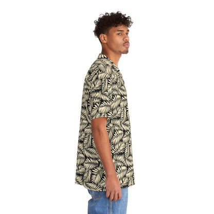 Men's Golden Night Tropical Floral Print Hawaiian Shirt - Tropical Seas Clothing 