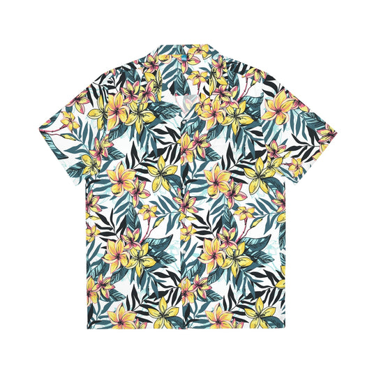 Men's Tropical Floral Print Hawaiian Shirt - Tropical Seas Clothing 
