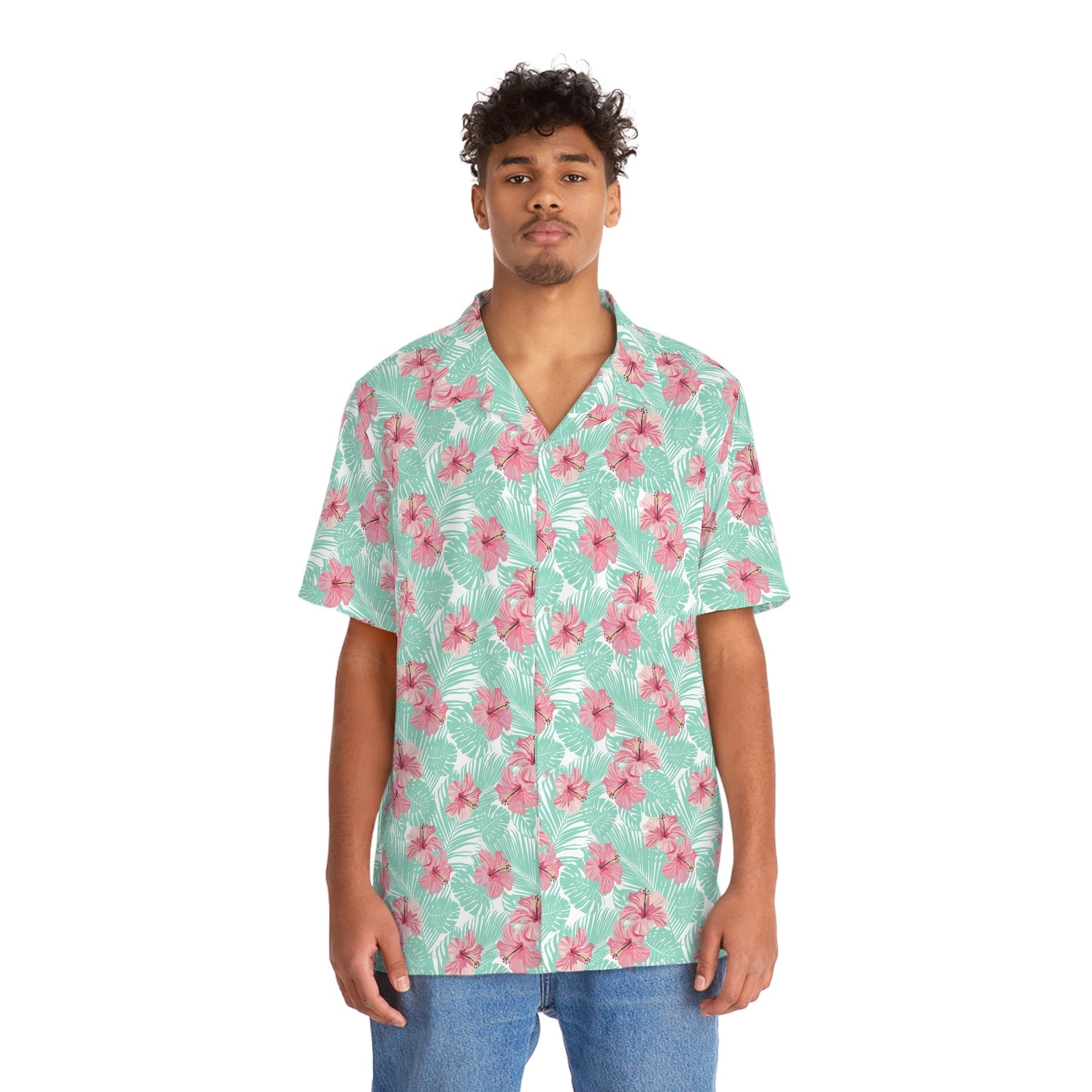 Men's Tropical Sky Garden Floral Hawaiian Shirt - Tropical Seas Clothing 