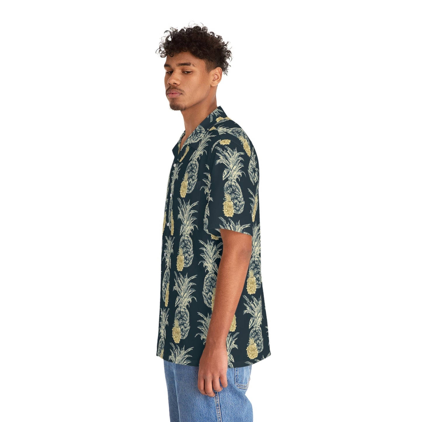 Men's Vintage Pineapple Hawaiian Shirt - Tropical Seas Clothing 