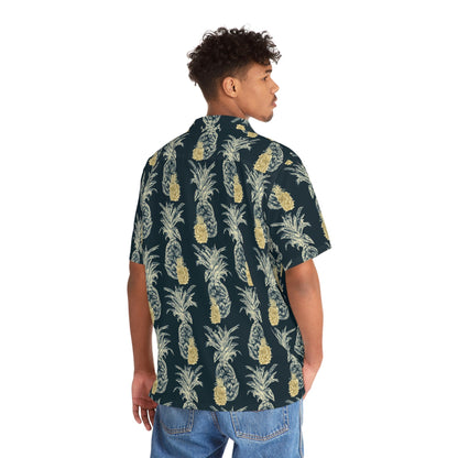 Men's Vintage Pineapple Hawaiian Shirt - Tropical Seas Clothing 