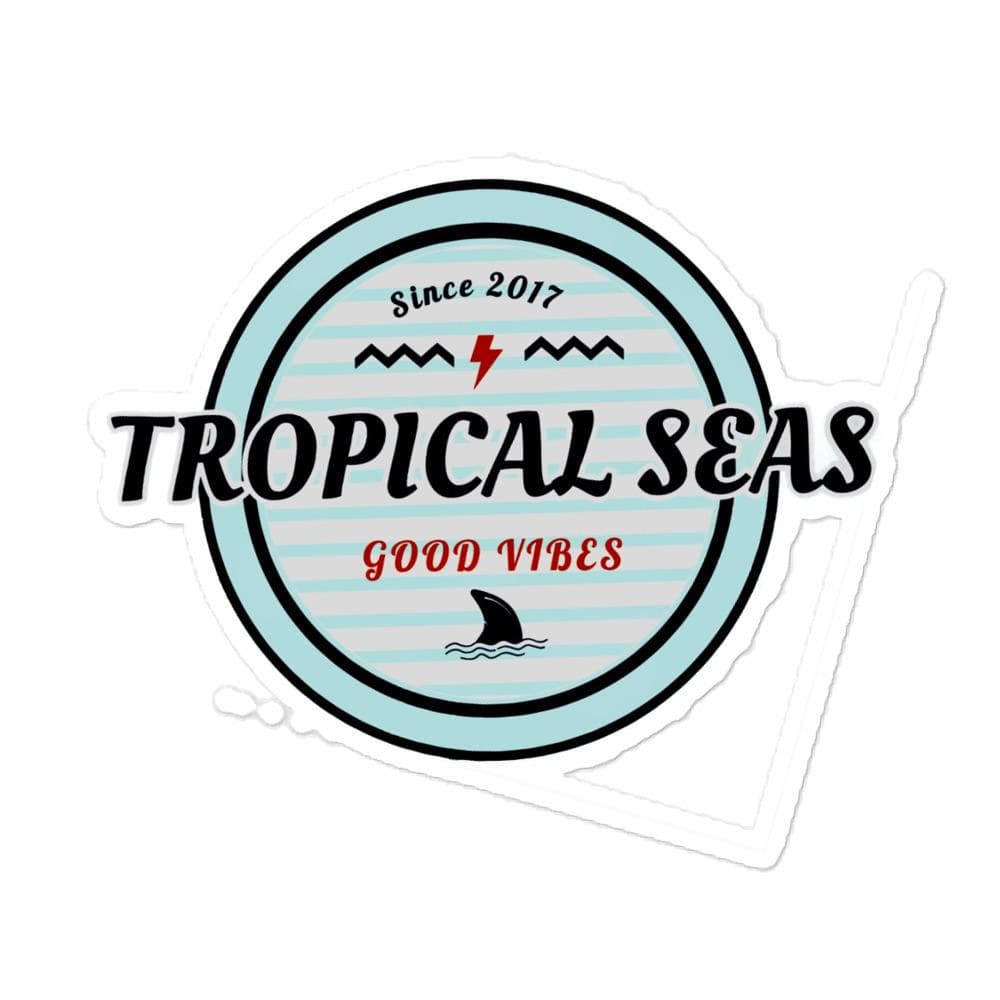 Retro Tropical Seas stickers - Tropical Seas Clothing 
