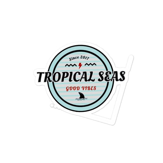 Retro Tropical Seas stickers - Tropical Seas Clothing 