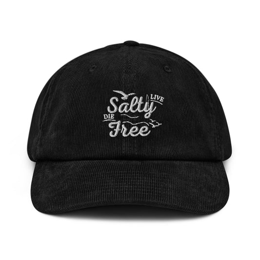 "Live Salty, Die Free" Corduroy hat - Tropical Seas Clothing 