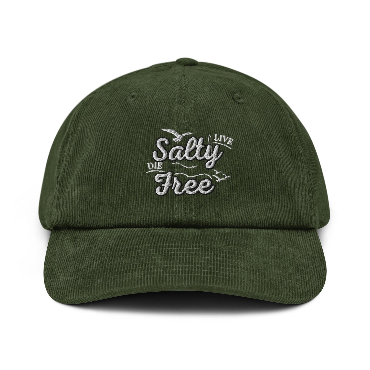 "Live Salty, Die Free" Corduroy hat - Tropical Seas Clothing 