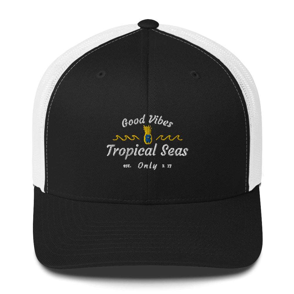Open Face Pineapple Trucker Hat - Tropical Seas Clothing 