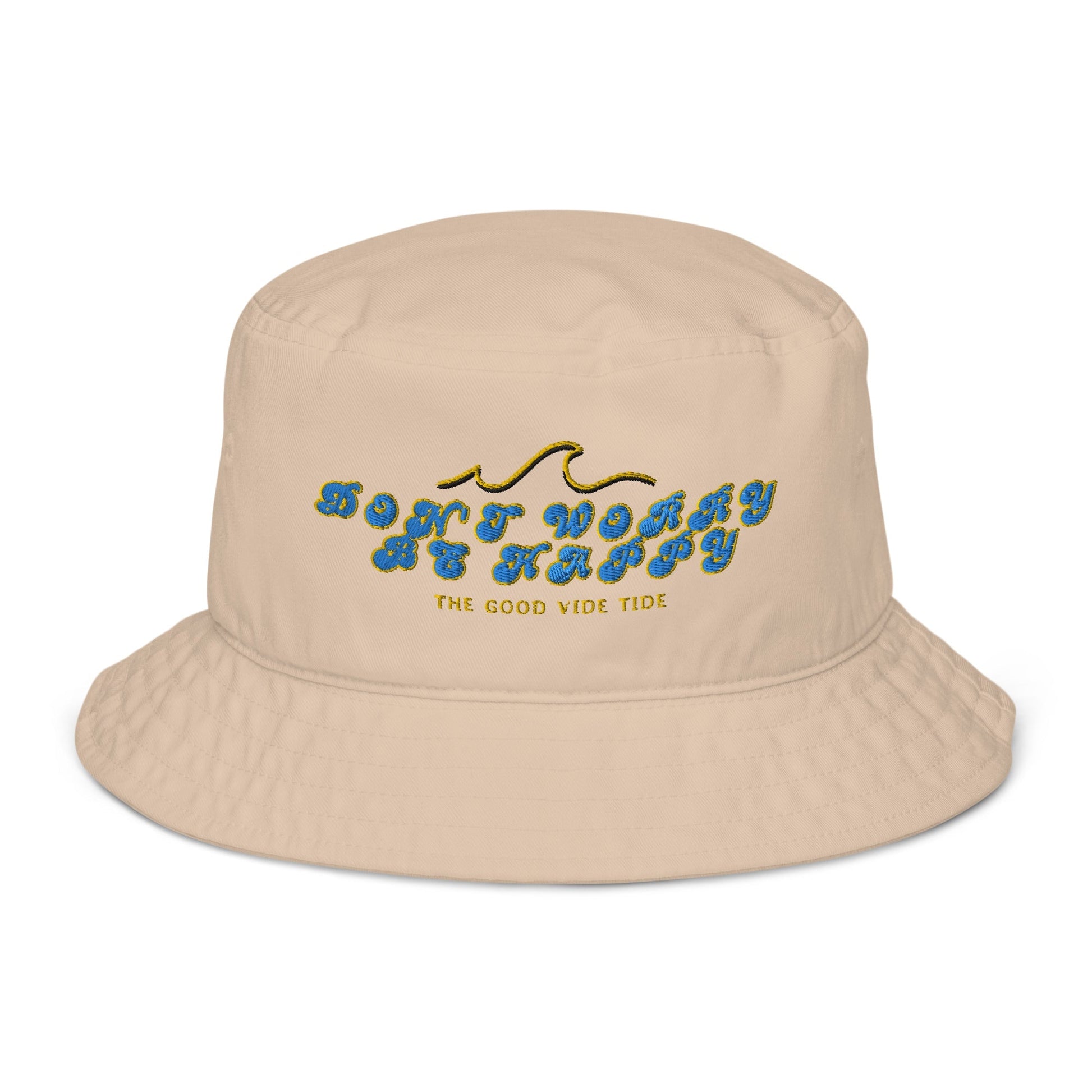 Organic Don't Worry, Be Happy Bucket Hat - Tropical Seas Clothing 
