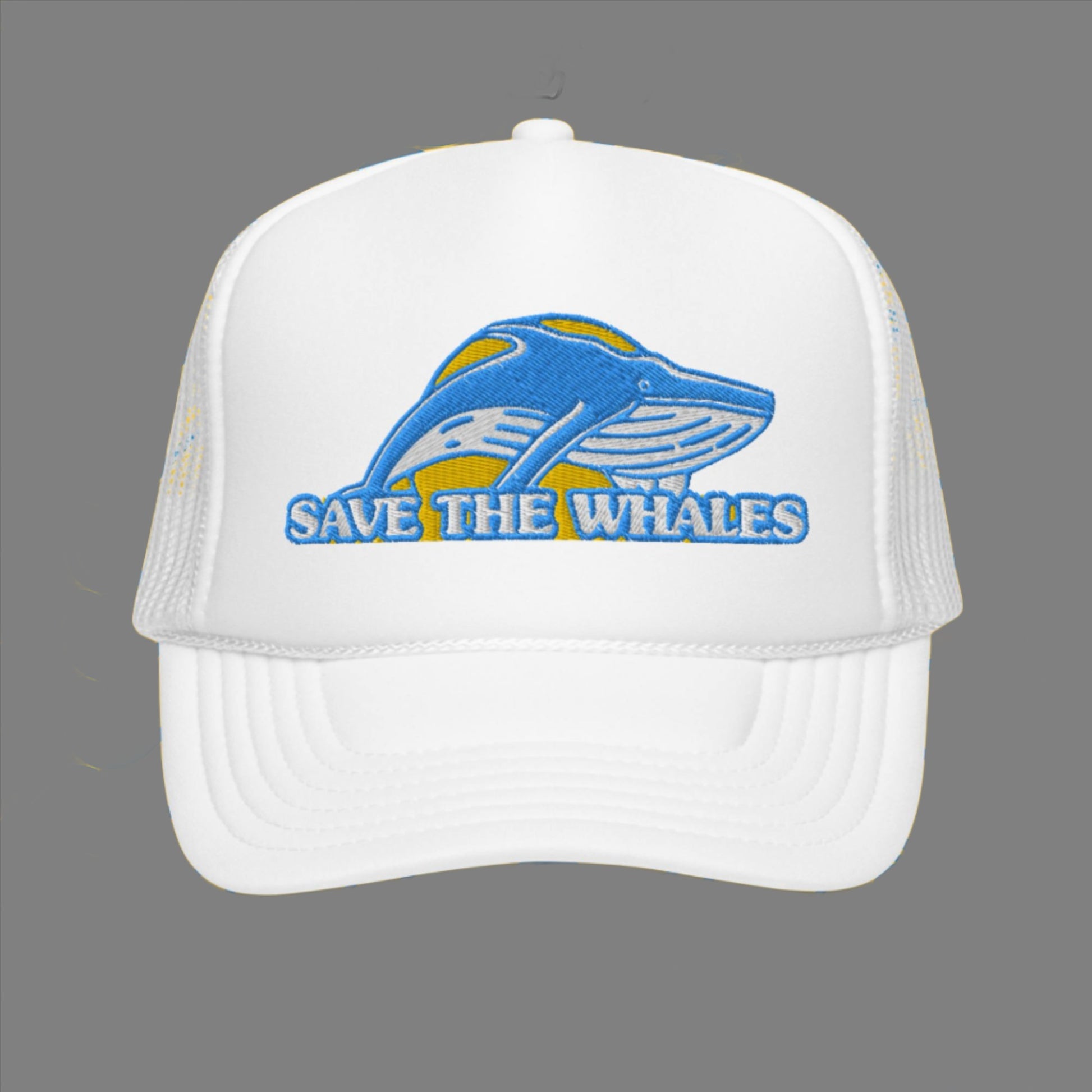 Save the Whales Foam Trucker Hat - Tropical Seas Clothing 
