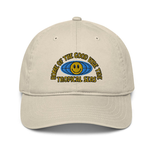World Wide Good Vibes Organic dad hat - Tropical Seas Clothing 