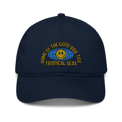 World Wide Good Vibes Organic dad hat - Tropical Seas Clothing 
