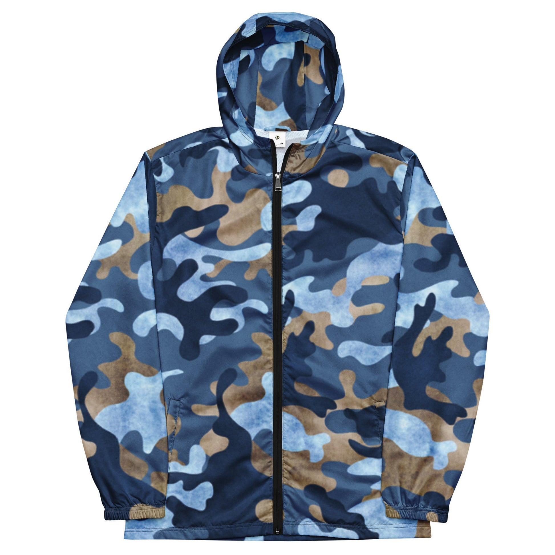 Men’s Arctic Camouflage Print Windbreaker - Tropical Seas Clothing 