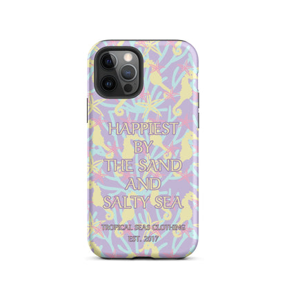 Happiest By the Sand and Salty Sea Tough Case for iPhone® - Tropical Seas Clothing 