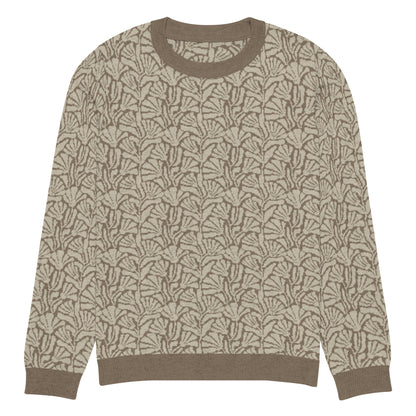 Tropical Seas Clothing Palm Shore Knit Crew men’s tropical autumn sweater, front view, size 3XS, beige knit