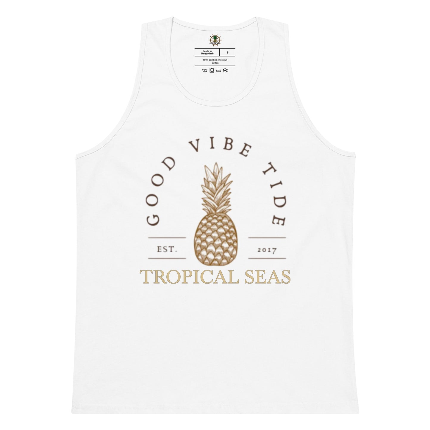 Men’s Premium Vintage Pineapple Tank Top - Tropical Seas Clothing 