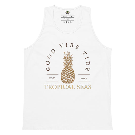 Men’s Premium Vintage Pineapple Tank Top - Tropical Seas Clothing 