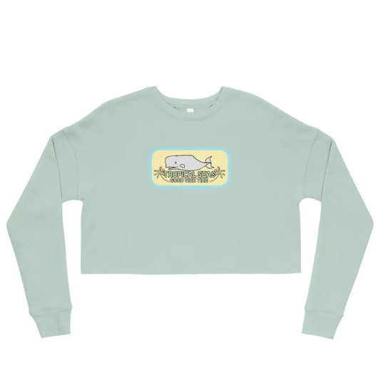 Women's Crop-Top Whale Tail Sweatshirt - Sustainable Shirts & Tops from Tropical Seas Clothing 