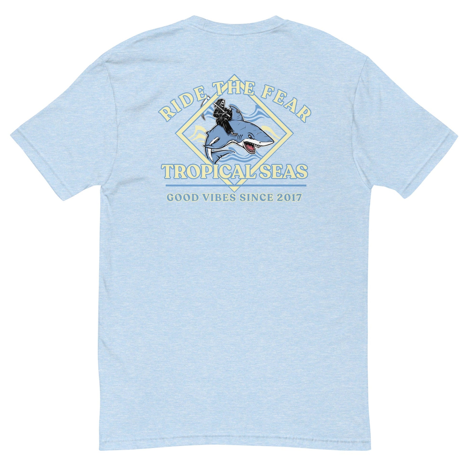 Men's Ride the Fear Shark T-shirt - Tropical Seas Clothing 