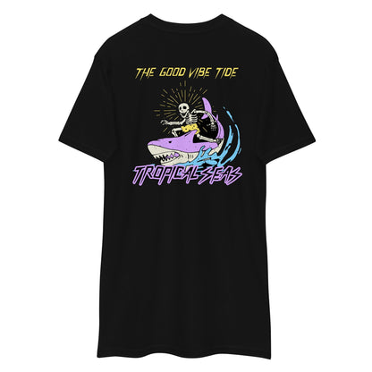 Men's Premium Tropical Neon Ride Shark T-shirt - Tropical Seas Clothing 