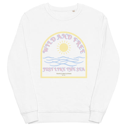 Women's Wild and Free organic sweatshirt - Tropical Seas Clothing 