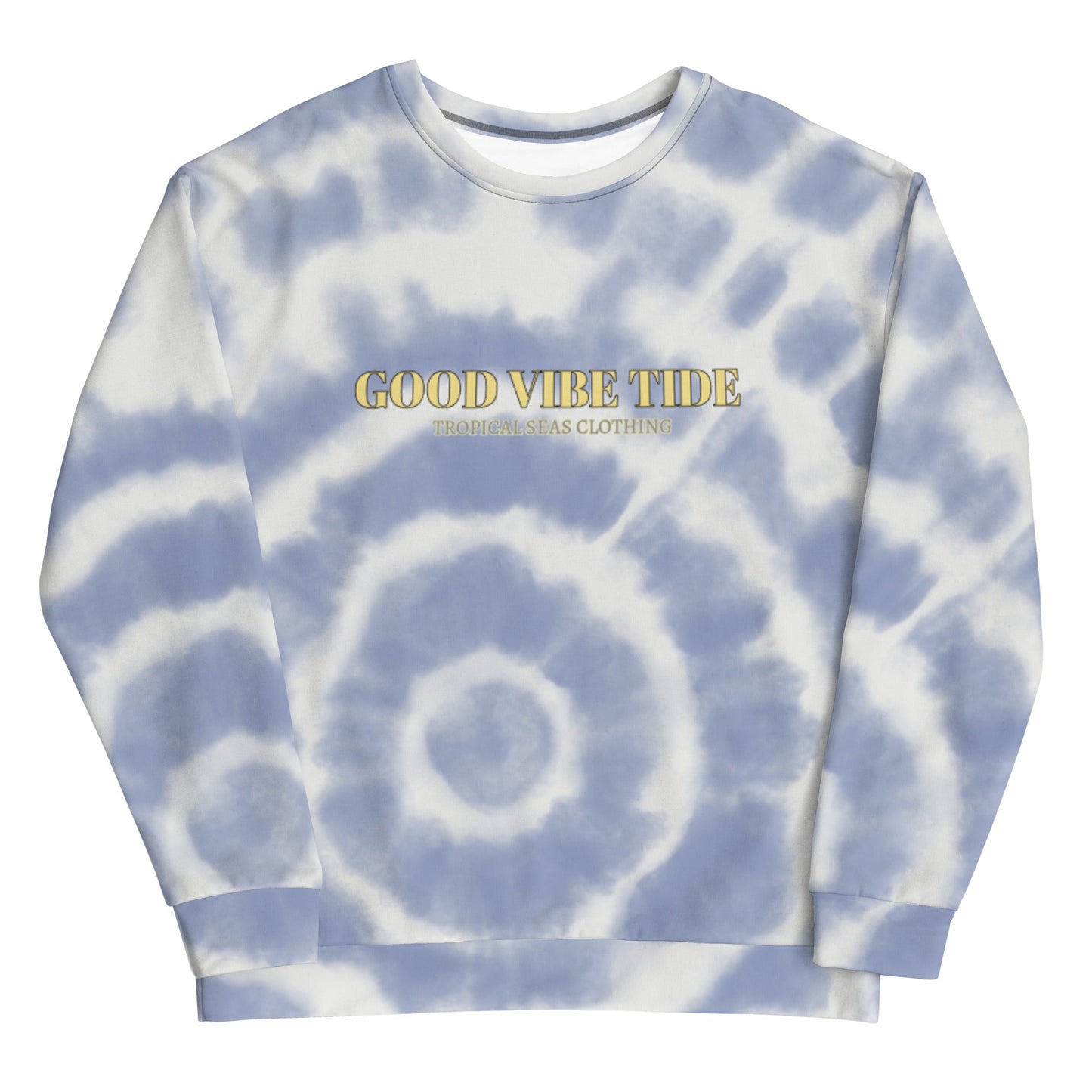 Blue Tie-Dye Vibe Tropical Sweatshirt - Tropical Seas Clothing 