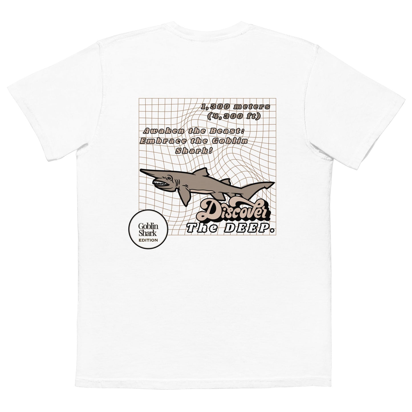 Discover the Deep Goblin Shark Pocket T-shirt - Tropical Seas Clothing 