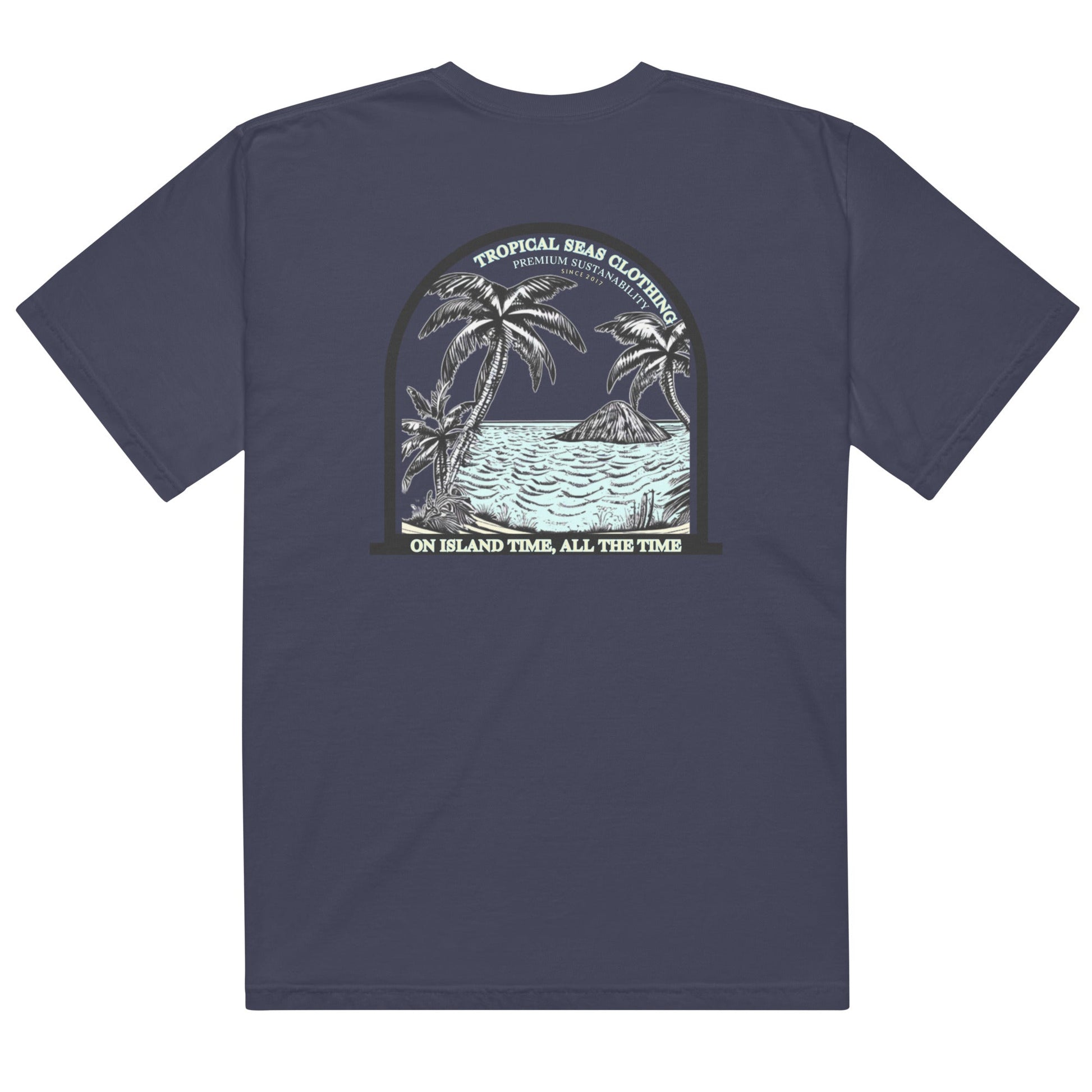 Men’s Island Time, All the Time Heavyweight T-Shirt - Tropical Seas Clothing 