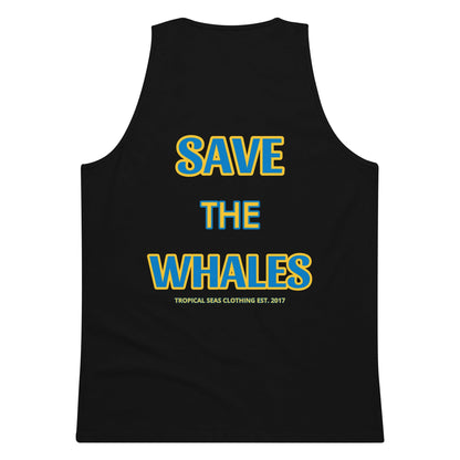 Men’s Premium Save the Whales Tank Top - Tropical Seas Clothing 